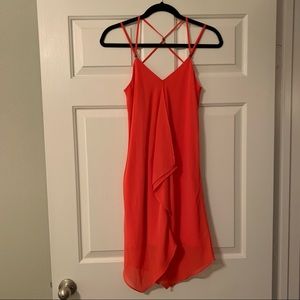 Strappy Orange Cocktail Dress